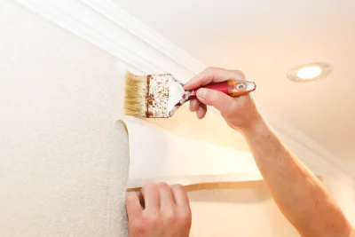 Pose de papier peint à Primelles — revêtements muraux et toiles de verre